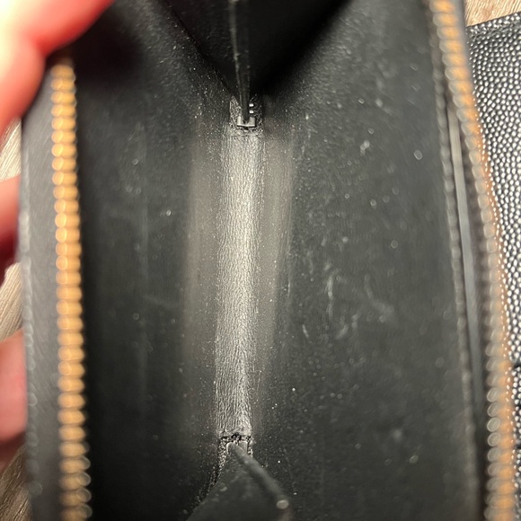 YSL Saint Laurent Cassandra Compact Wallet Black Calfskin Leather Black Hardware - Picture 9 of 15